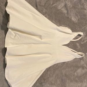 Lulus deep v white dress